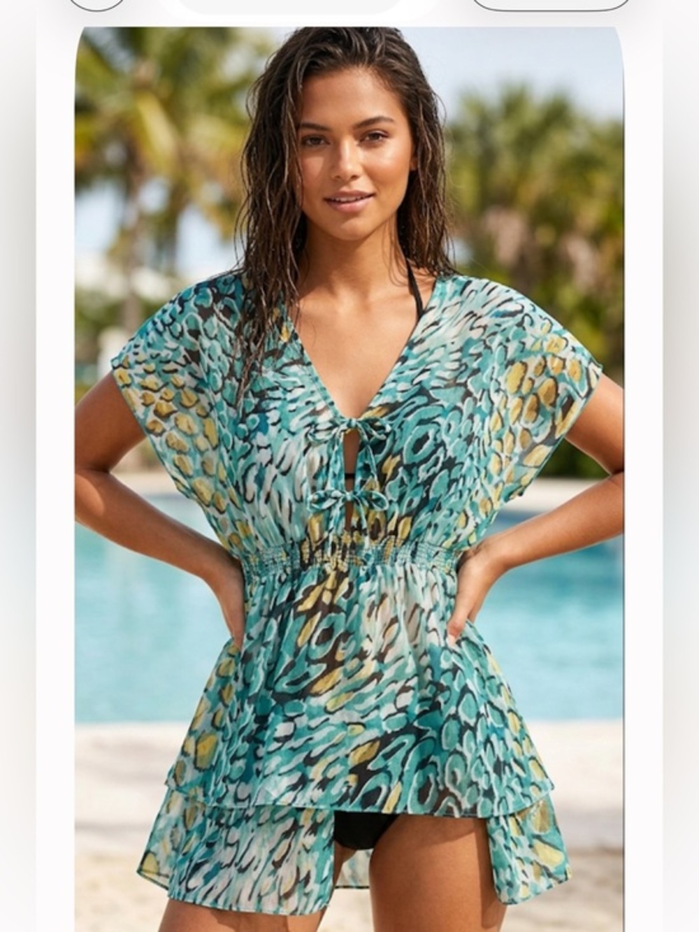 Derek Heart Multicolor Swim Coverup